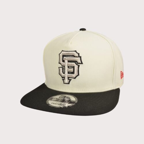New Era MLB San Francisco Giants 9FIFTY A-Frame Chrome Logo Snapback Hat-Off-White/Black