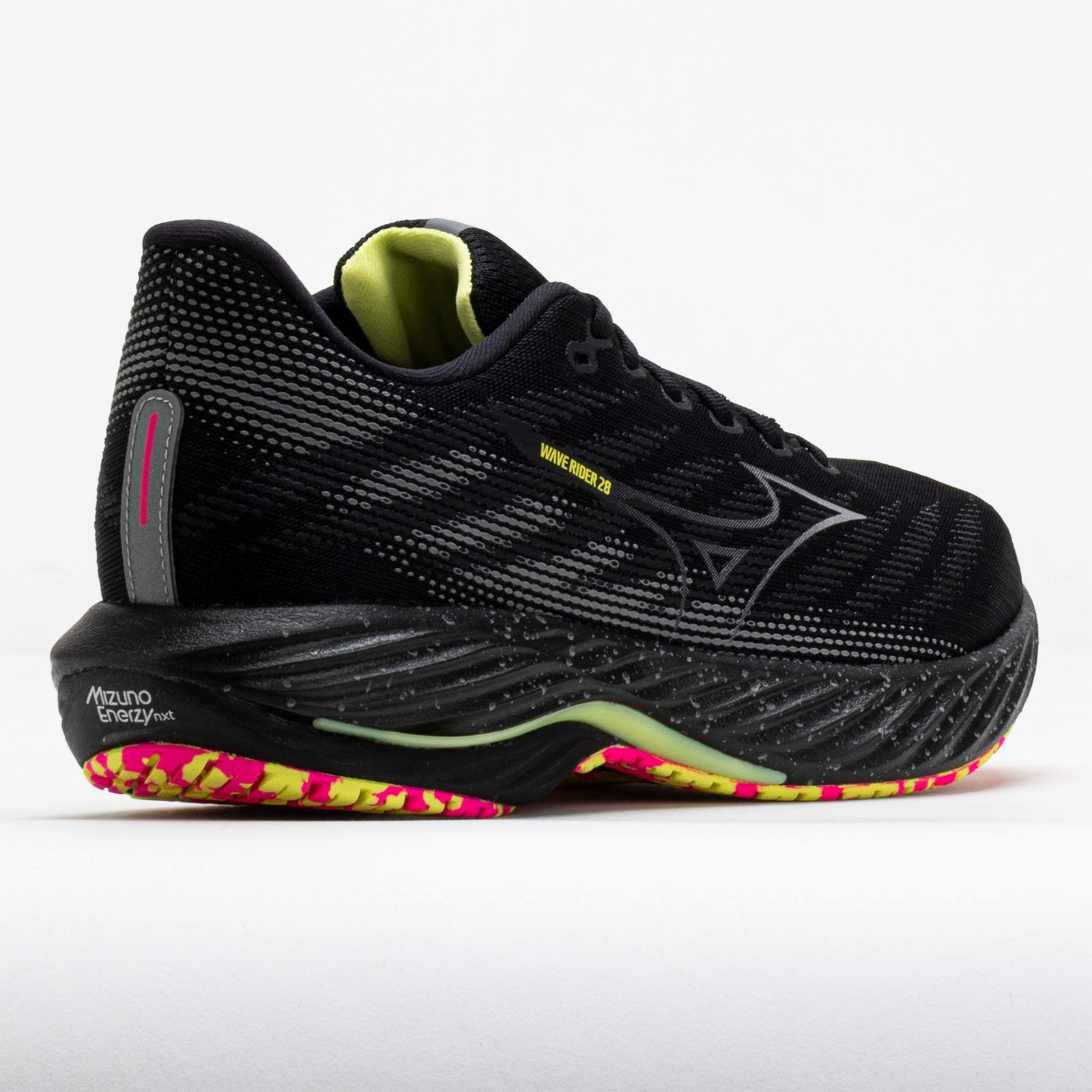 Mizuno Wave Rider 28 Mens Black/Pink Tetra - Image 6