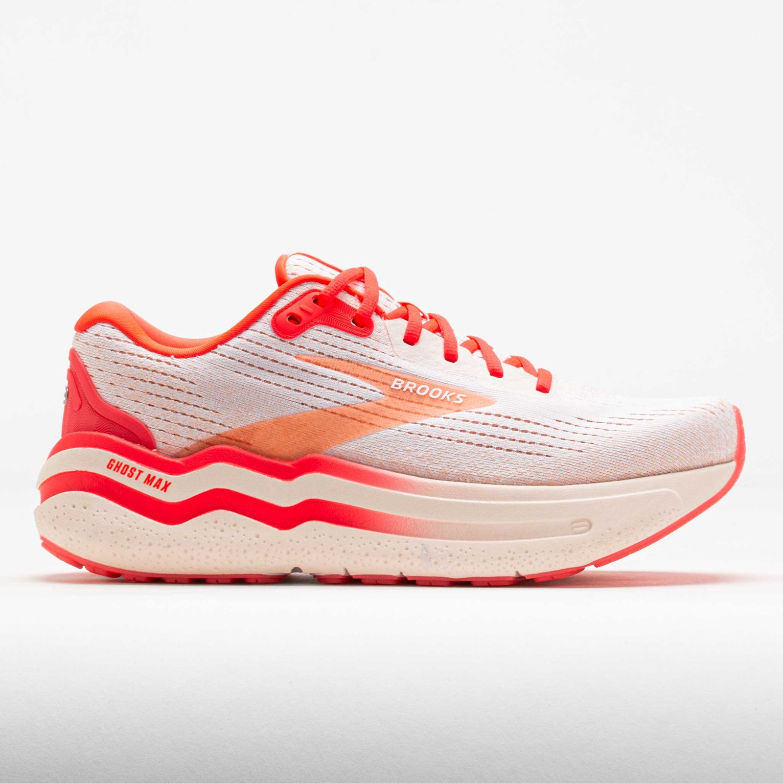 Brooks Ghost Max 2 Womens White/Peach/Coral