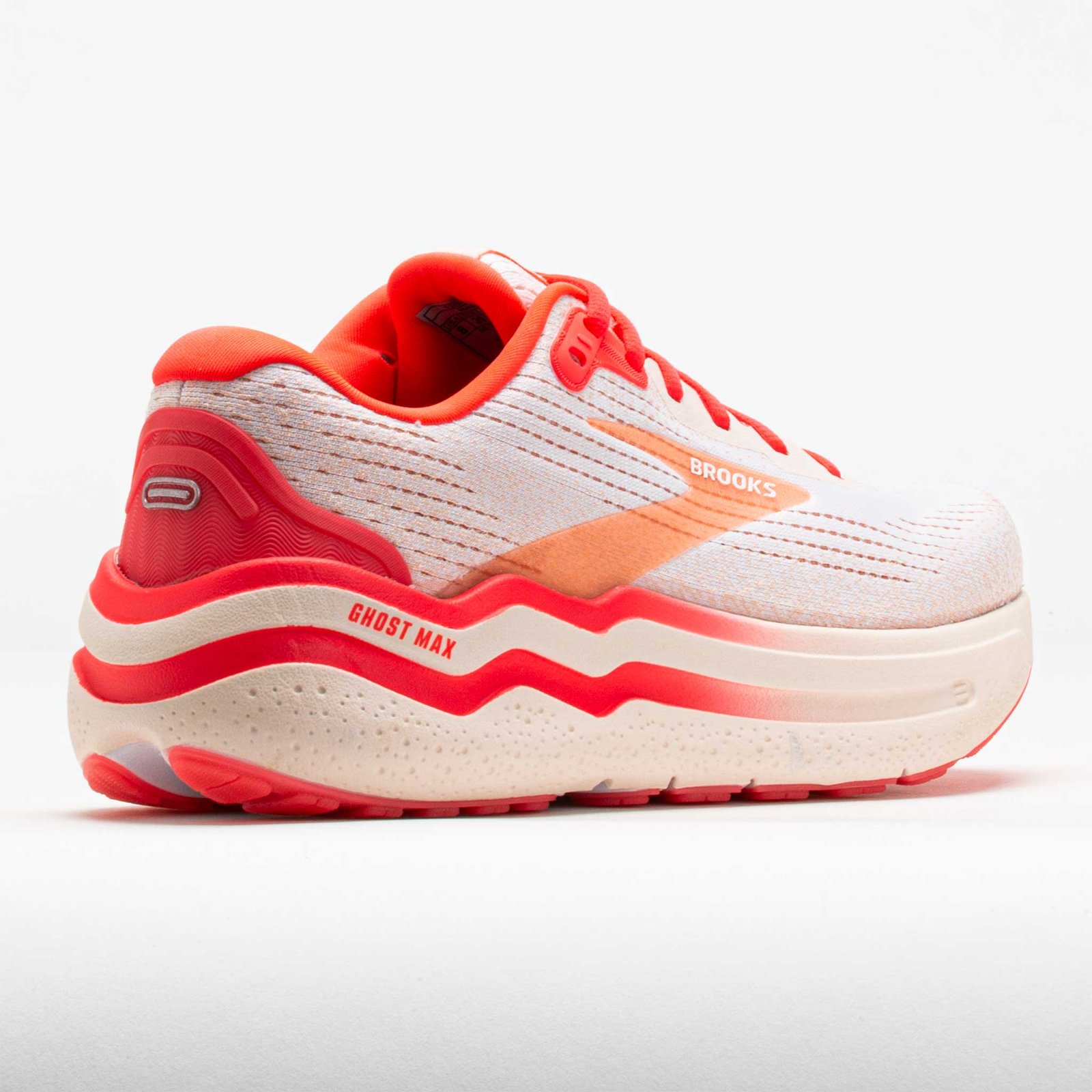 Brooks Ghost Max 2 Womens White/Peach/Coral - Image 6