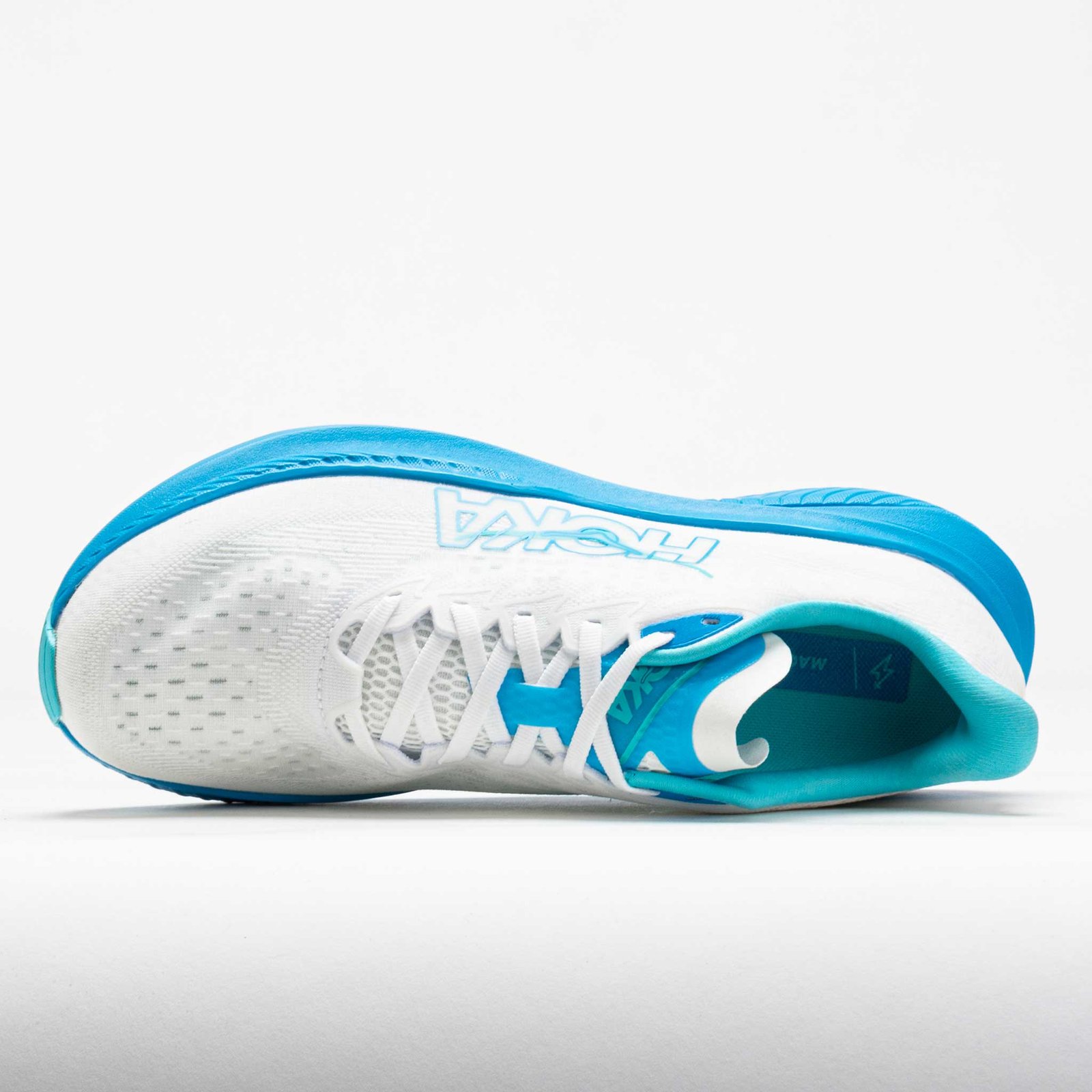HOKA Mach 6 Mens White/Skyward Blue - Image 3