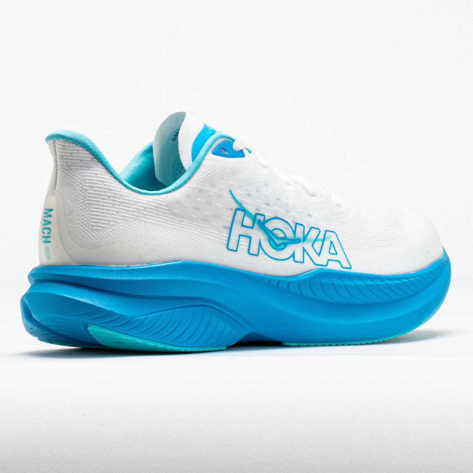 HOKA Mach 6 Mens White/Skyward Blue - Image 6