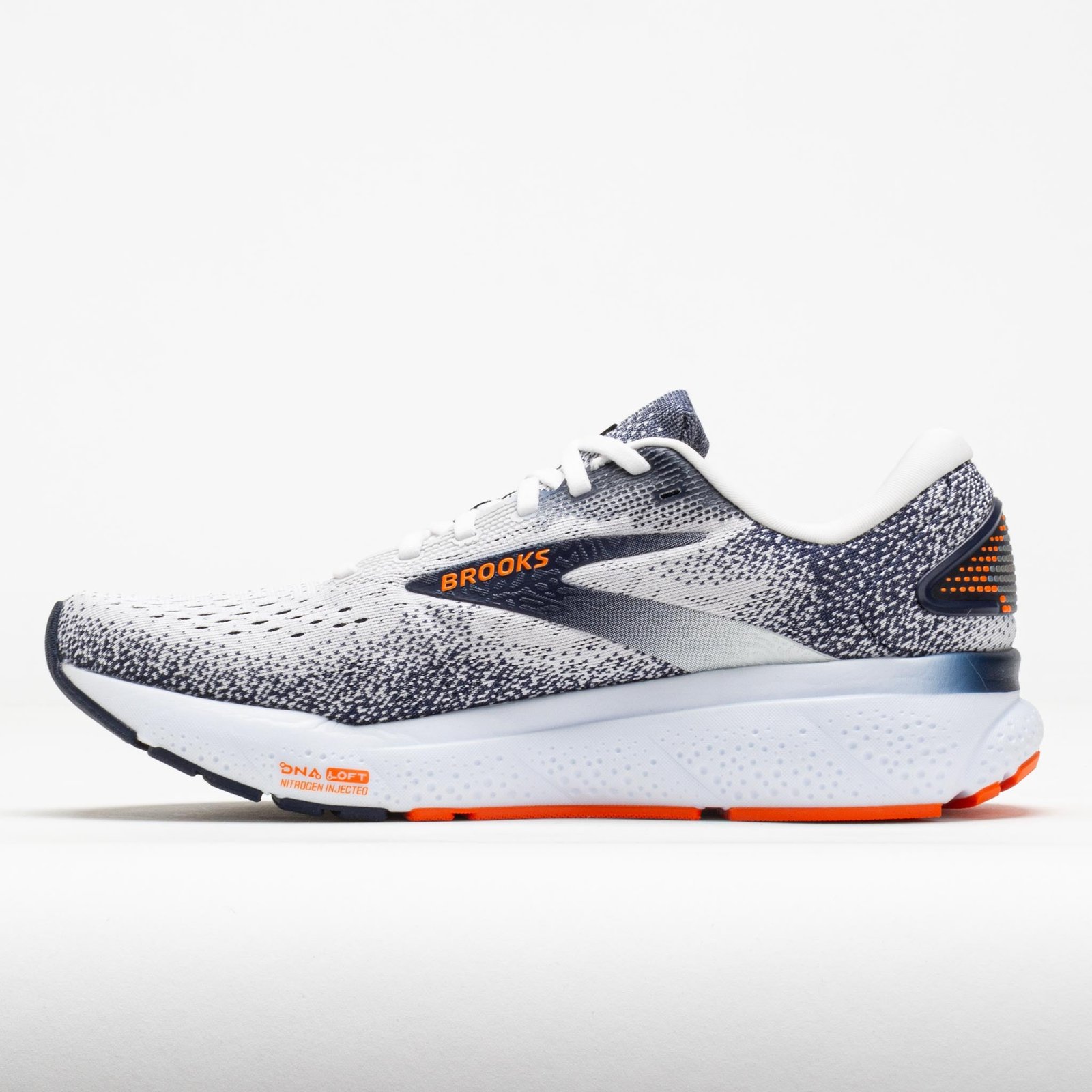 Brooks Ghost 16 Mens White/Peacoat/Orange - Image 2
