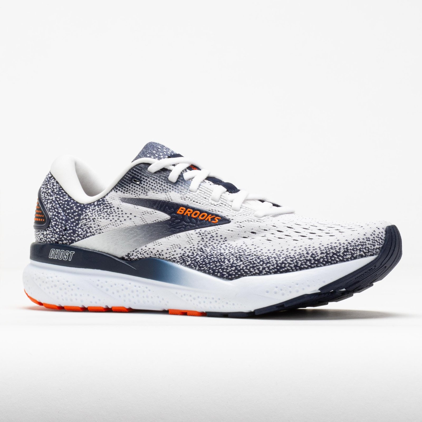 Brooks Ghost 16 Mens White/Peacoat/Orange - Image 5