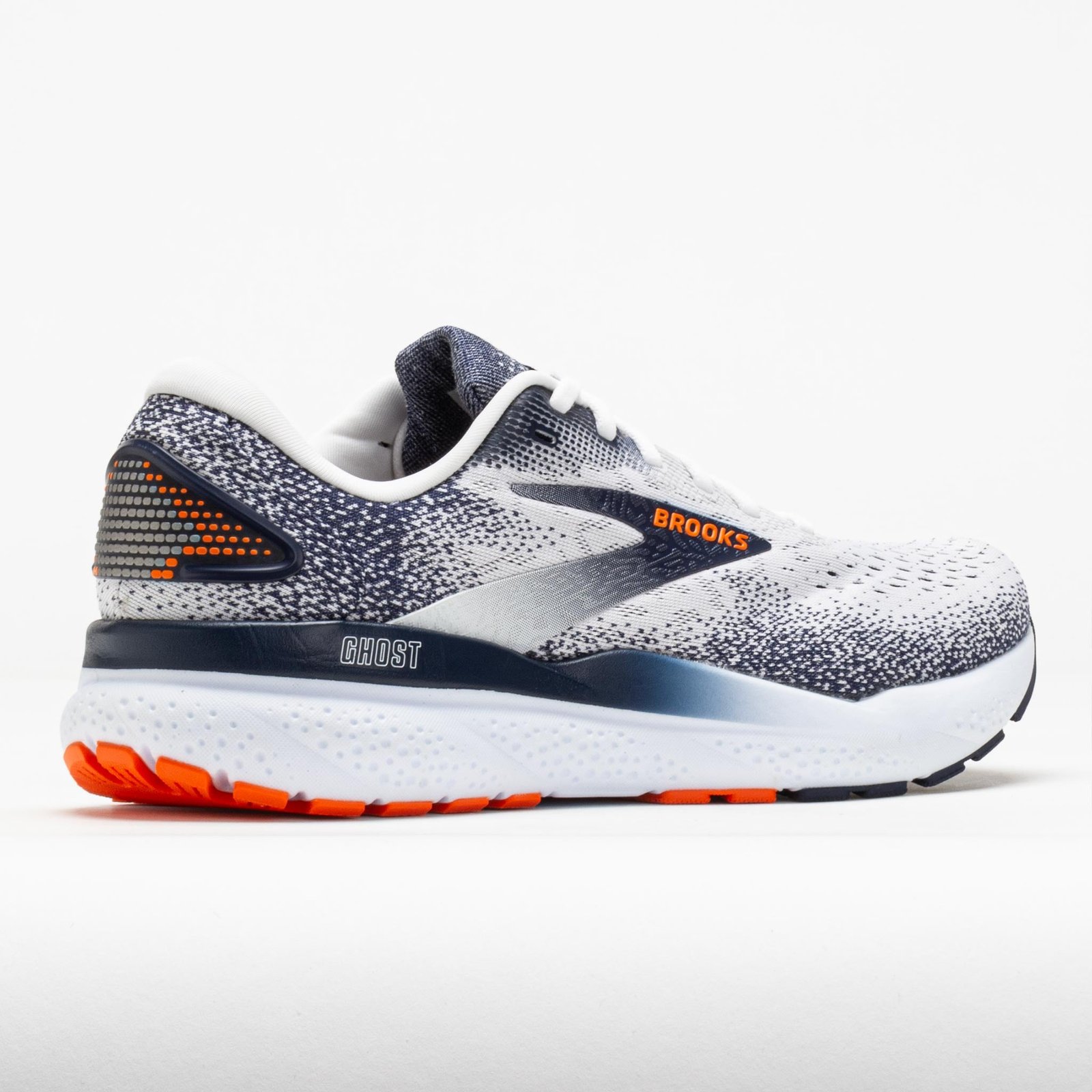 Brooks Ghost 16 Mens White/Peacoat/Orange - Image 6