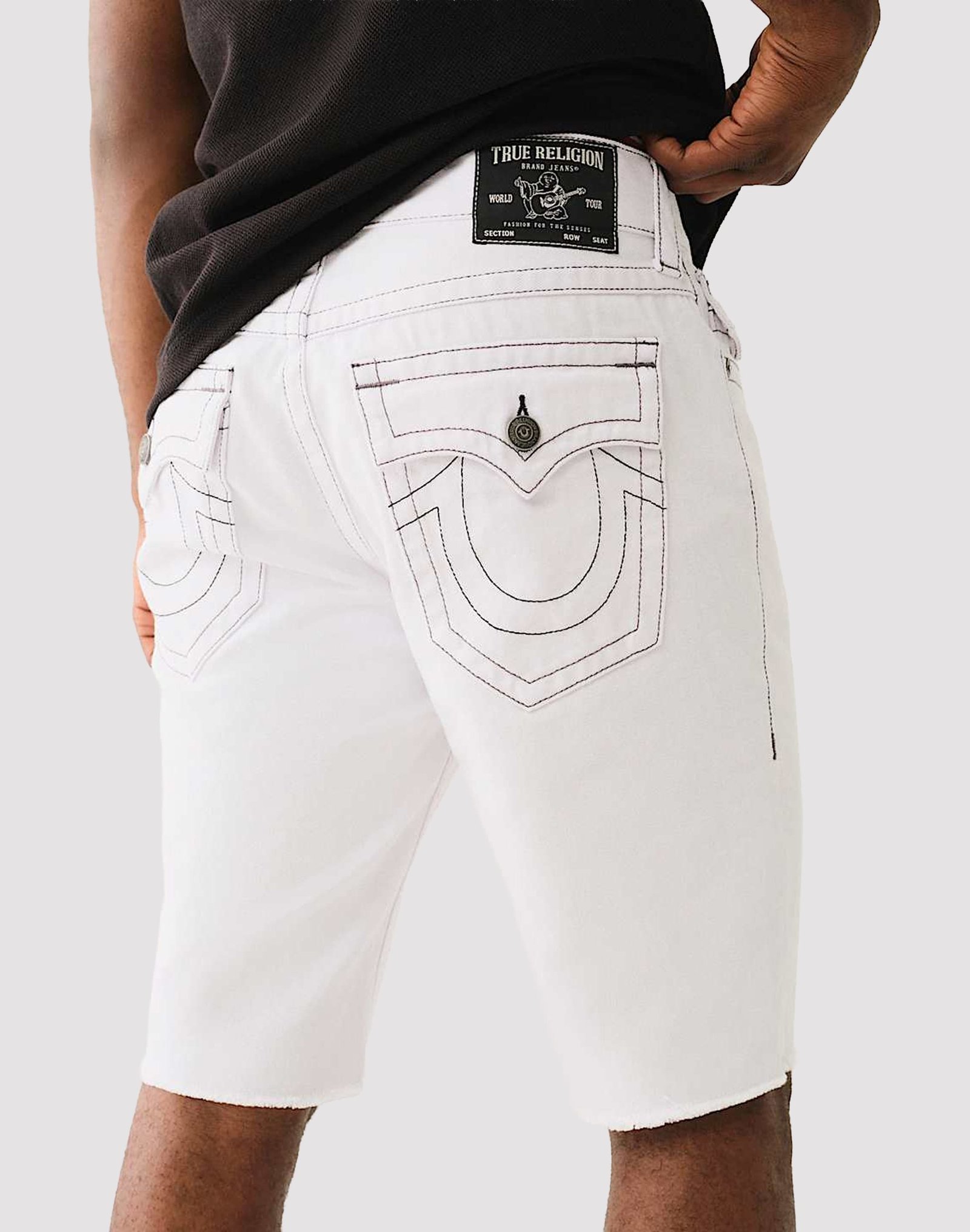 True Religion Ricky Frayed Flap Shorts - Image 3