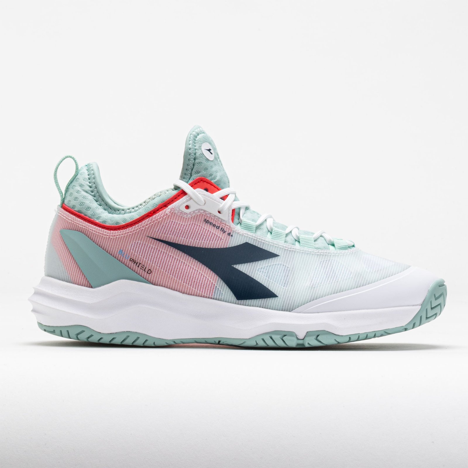 Diadora Speed Blushield Fly 4+ AG Womens White/Legion Blue/Surf Spray
