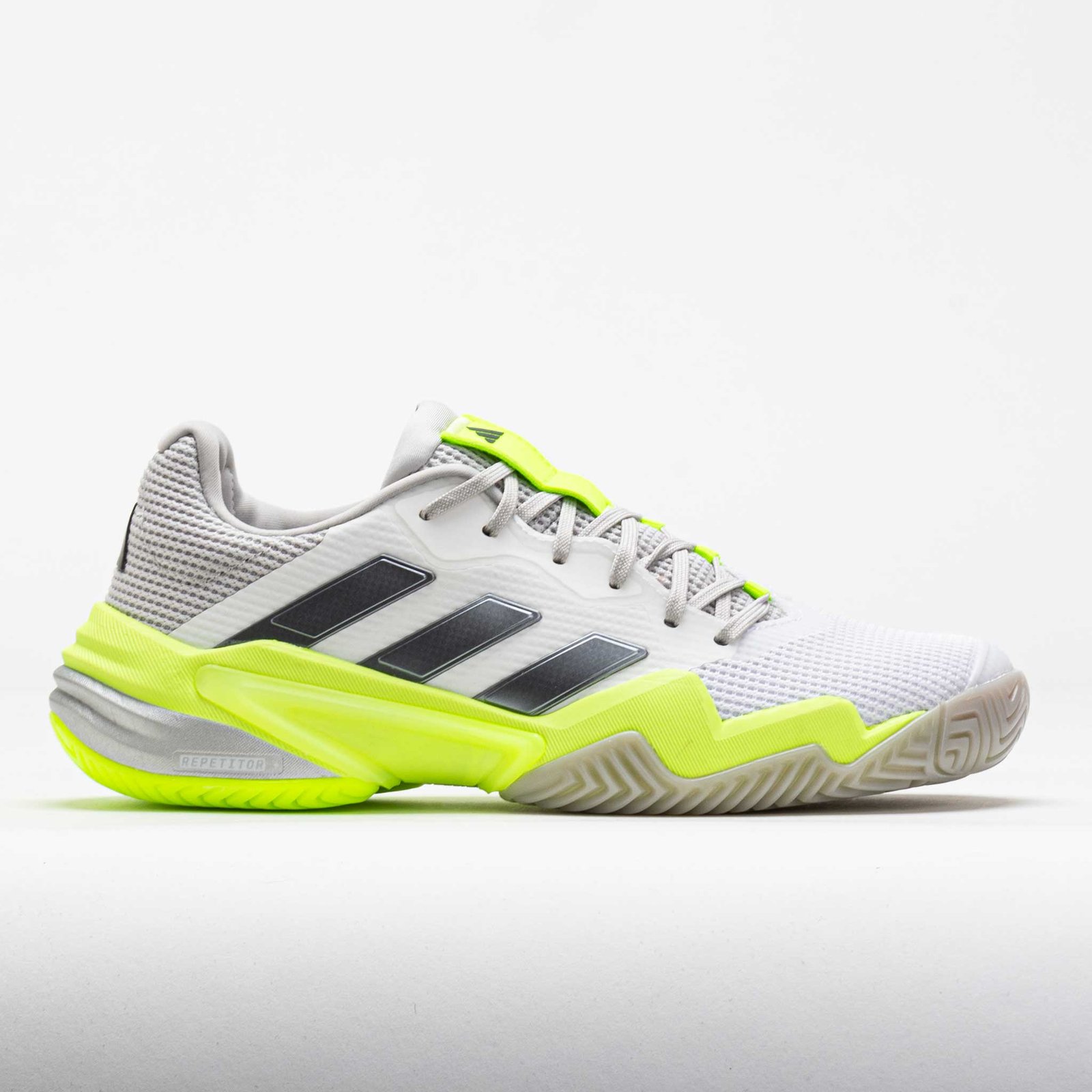 adidas Barricade 13 Womens White/Iron Metallic/Lucid Lemon