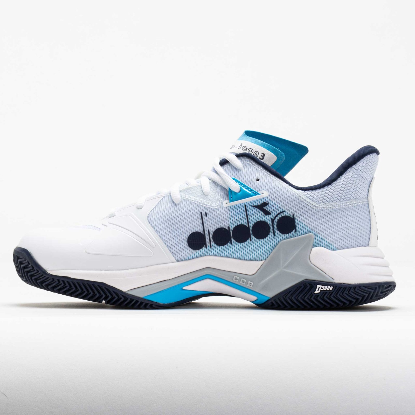 Diadora B.Icon 3 Clay Mens White/Blue Corsair - Image 2