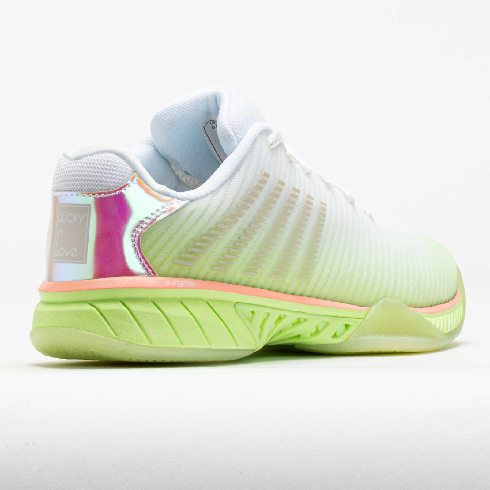K-Swiss Hypercourt Express 2 Womens Lucky in Love White/Lemon/Beige - Image 6