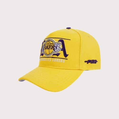 Central Mills Pro Standard Los Angele Lakers Loyalty Pinch Snapback Hat-Yellow