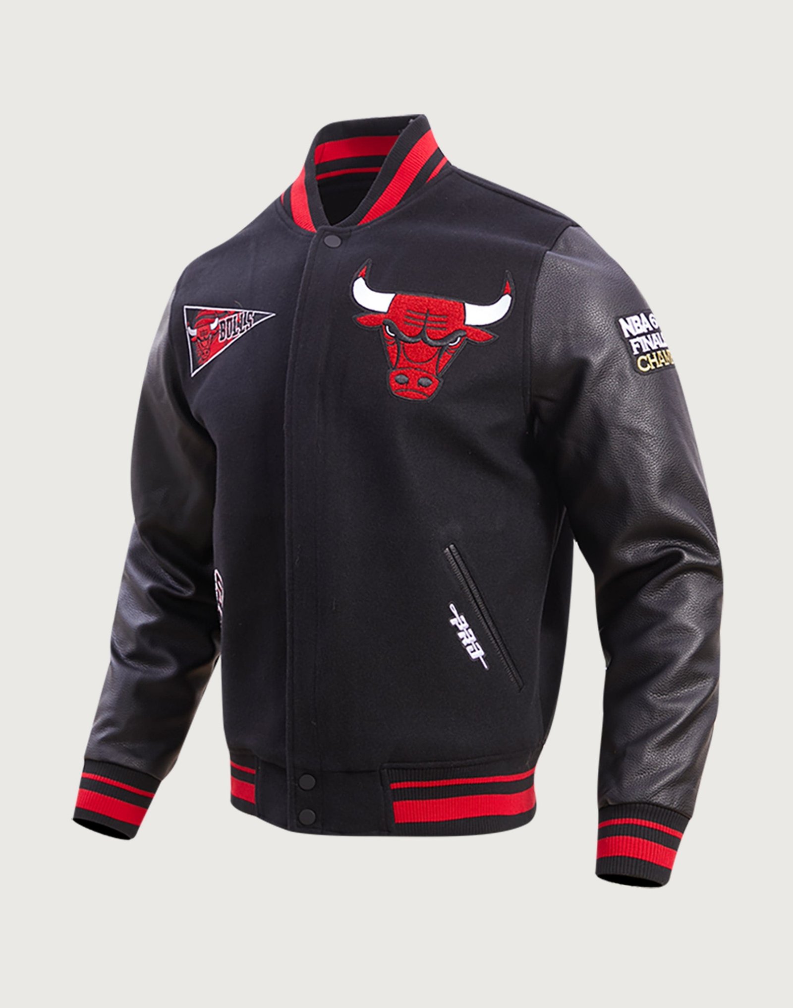 Pro Standard NBA Chicago Bulls Retro Classic Rib Wool Varsity Jacket - Image 2