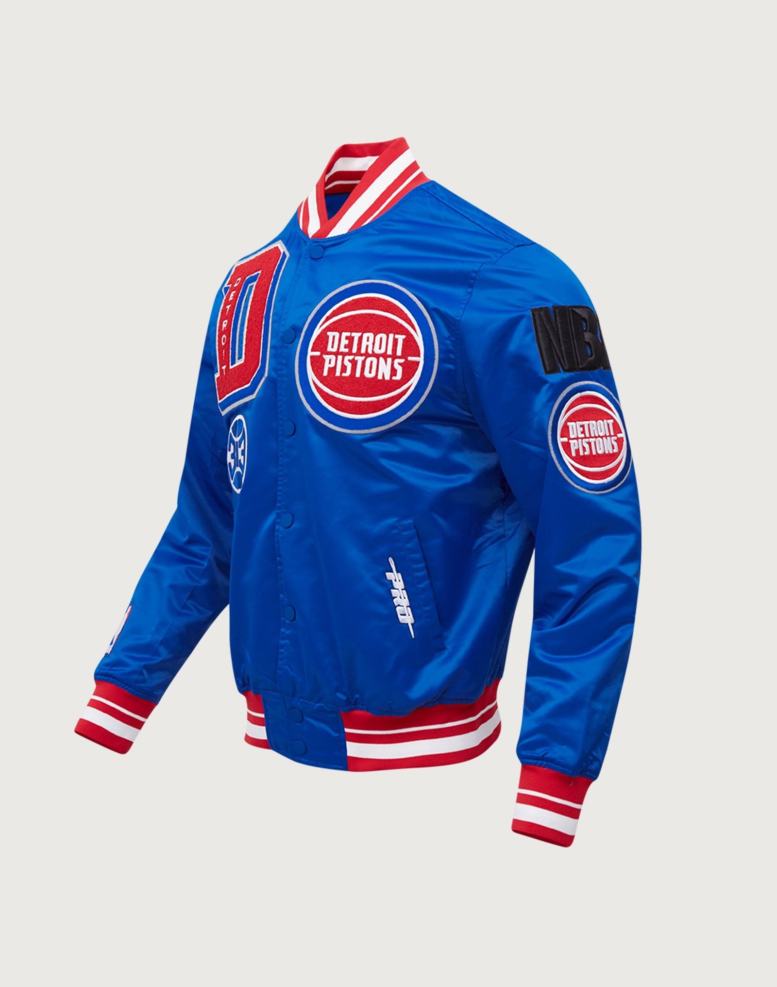 Pro Standard NBA Detroit Pistons Mashup Rib Satin Jacket - Image 2
