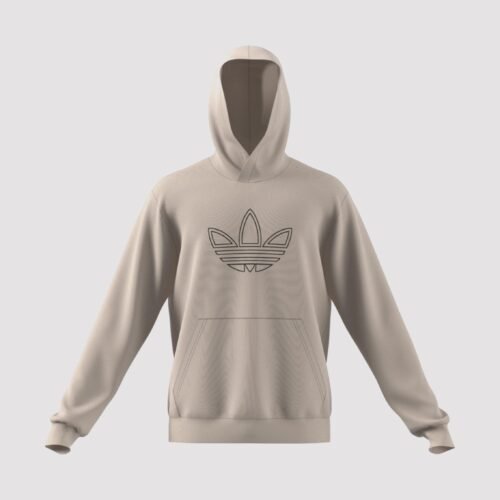 Adidas Outlined Trefoil Pullover Fleece Hoodie