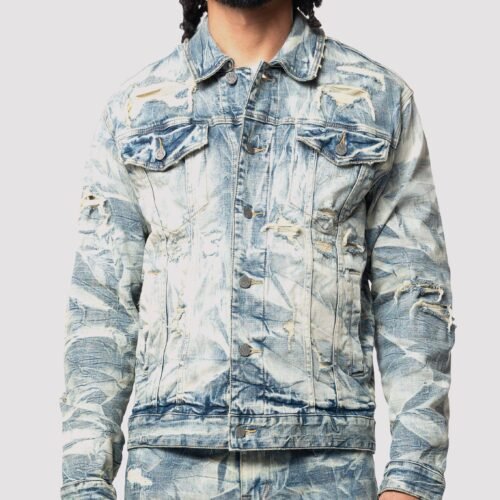 Grindhouse Lightning Effect Denim Jacket