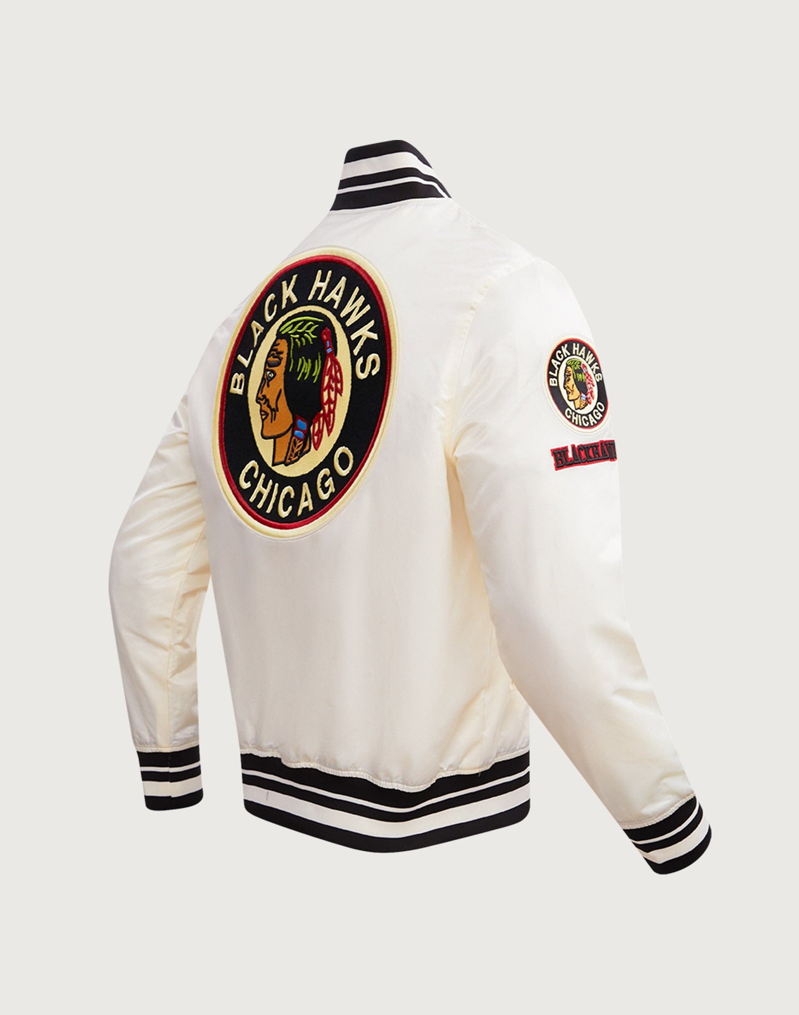 Pro Standard NHL Chicago Blackhawks Retro Classic Rib Satin Jacket - Image 3