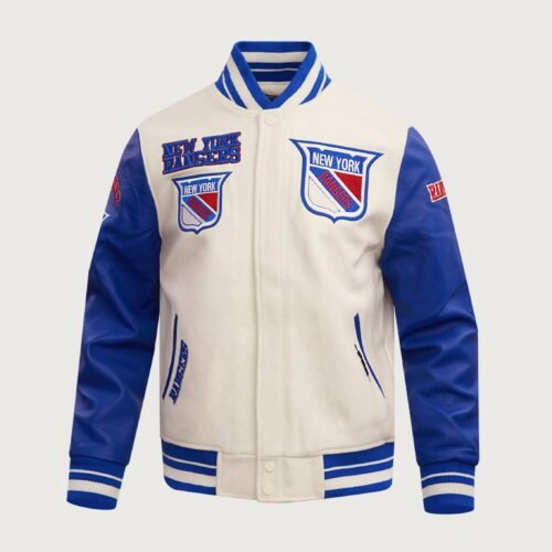 Pro Standard NHL New York Rangers Retro Classic Rib Wool Varsity Jacket