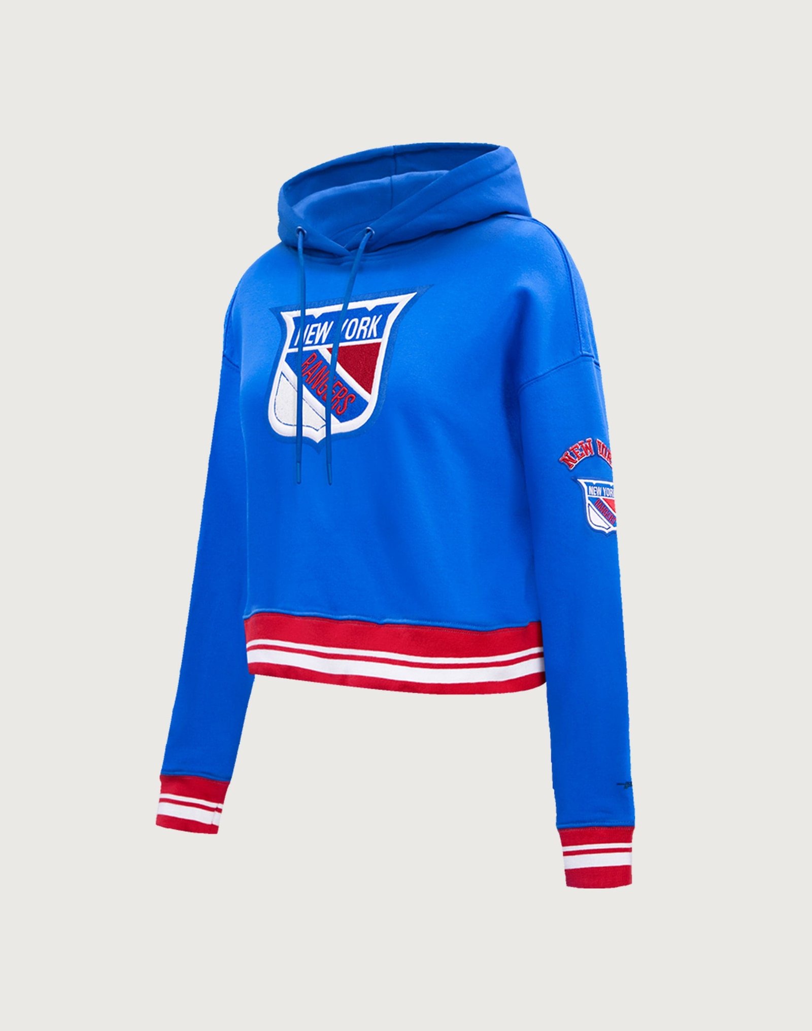 Pro Standard NHL New York Rangers Retro Classic Rib Cropped Hoodie - Image 2