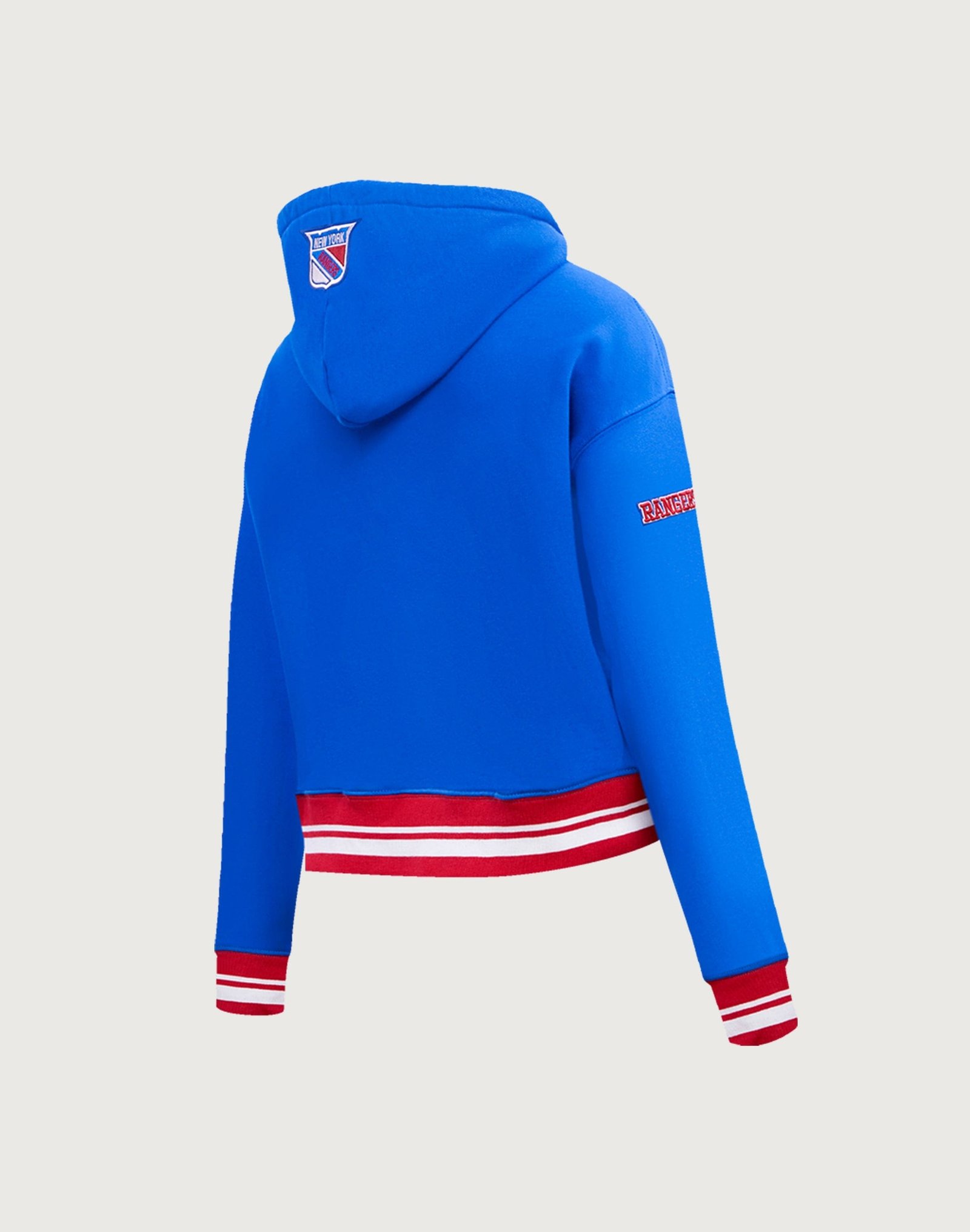 Pro Standard NHL New York Rangers Retro Classic Rib Cropped Hoodie - Image 3