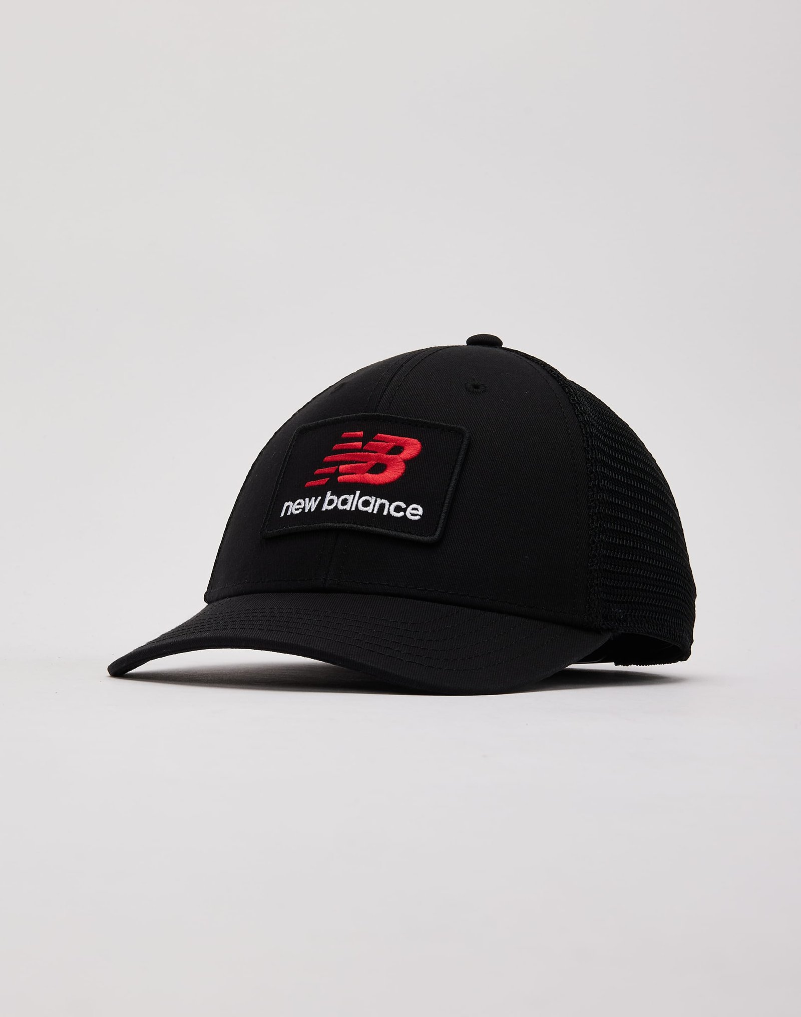 New Balance Stacked Patch Logo Trucker Hat