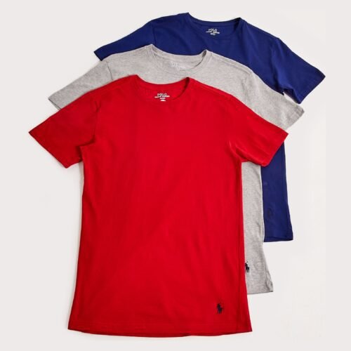 Polo Ralph Lauren Slim Fit Cotton Crewneck Tee 3-Pack