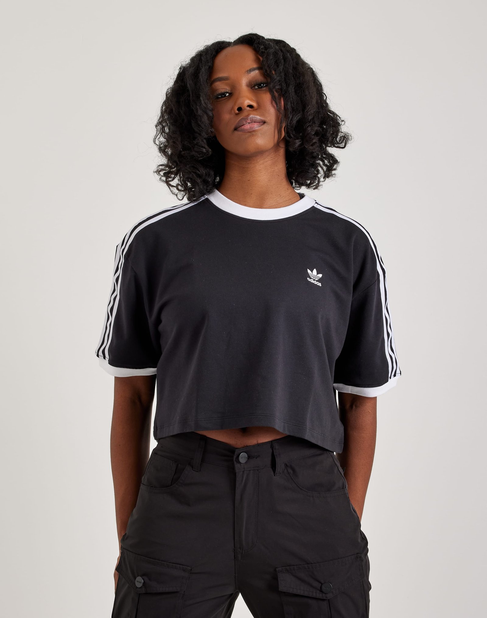 Adidas 3-Stripes Loose Cropped Tee