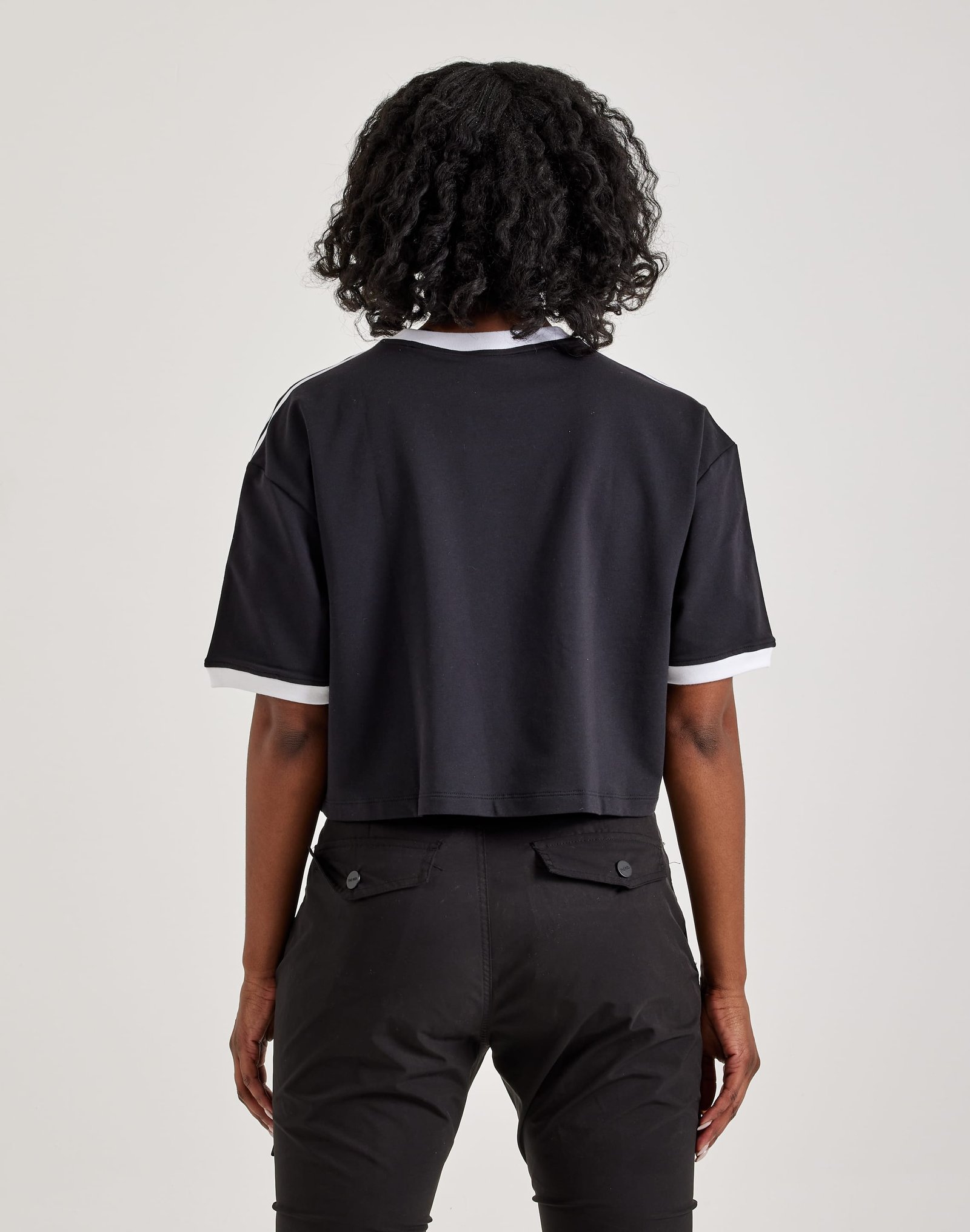 Adidas 3-Stripes Loose Cropped Tee - Image 3