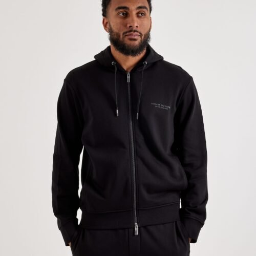 Armani Exchange Updated Milano Logo Fleece Full-Zip Hoodie