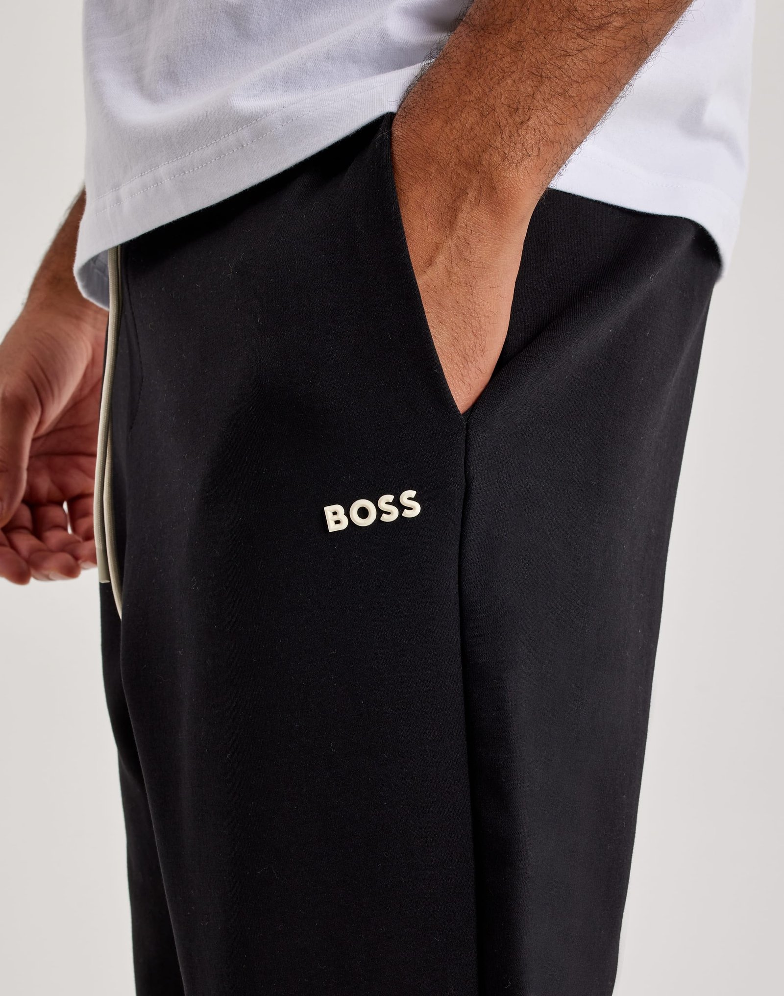Boss Embossed Logo Fleece Sweatpants - Image 3