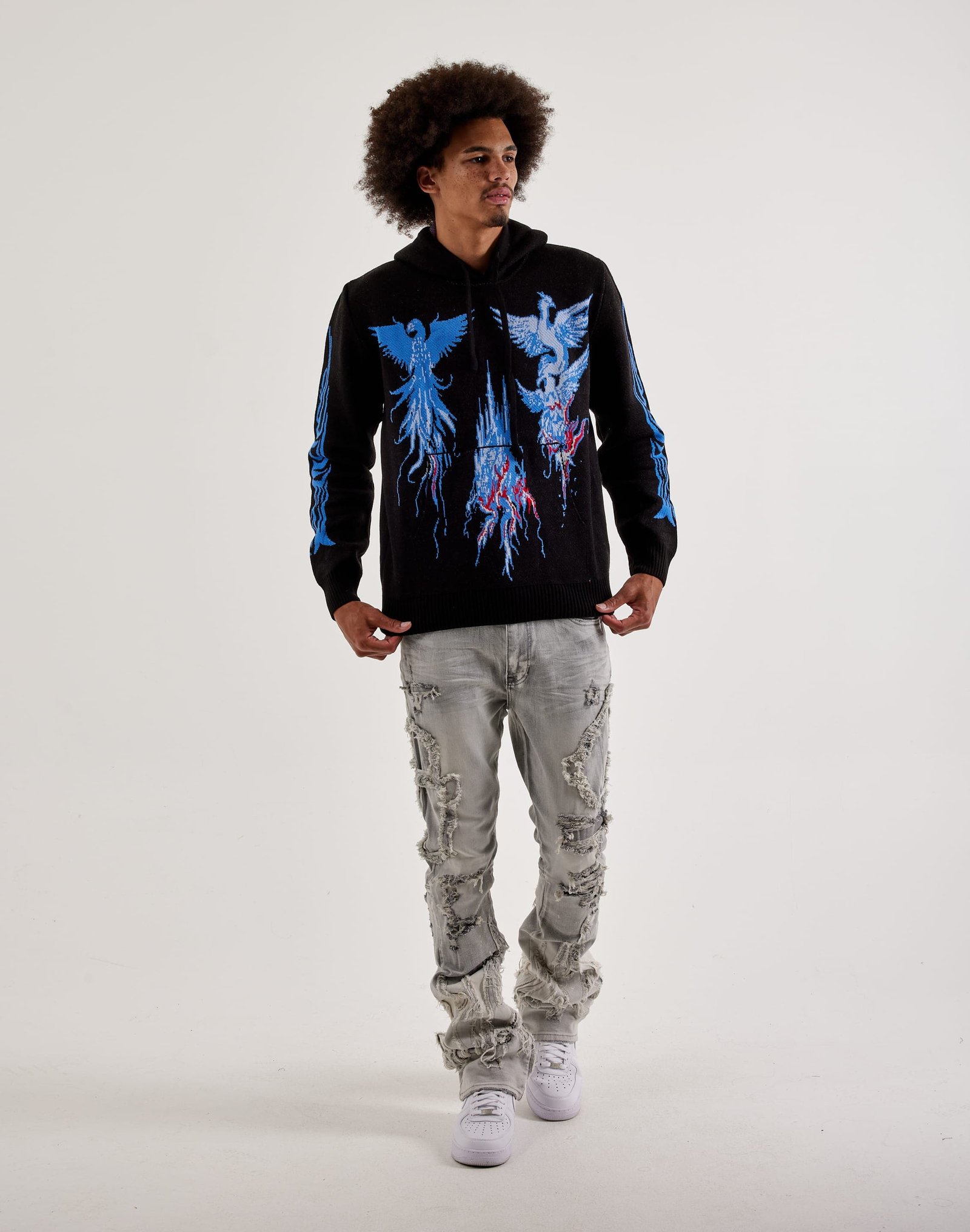 Chapter By Kohli Angel Knit Hoodie - Image 4