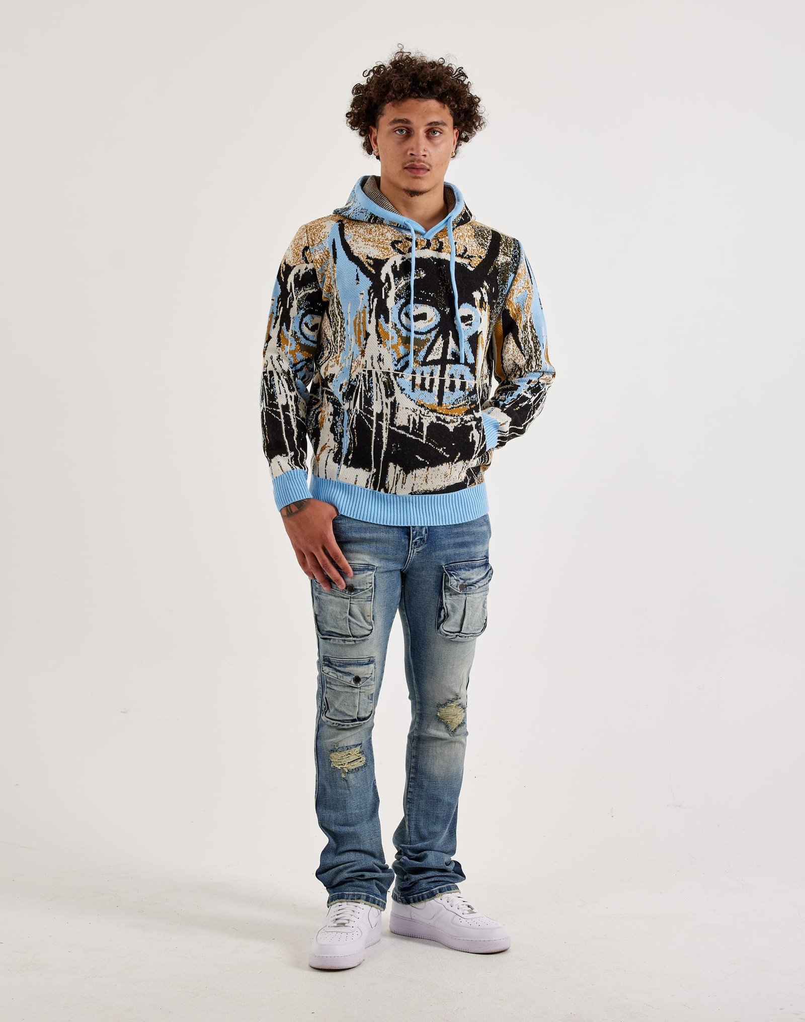 Chapter By Kohli Face Knit Hoodie - Image 4
