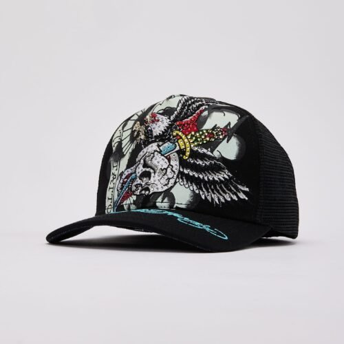 Ed Hardy Eagle Rhinestone Trucker Hat