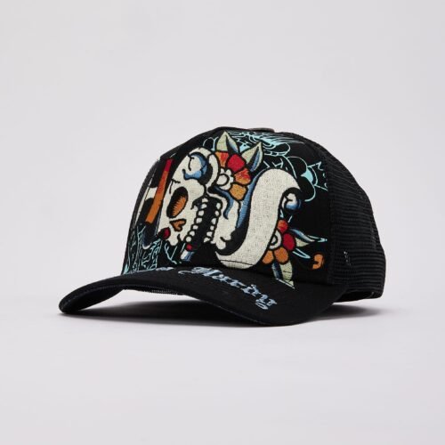 Ed Hardy Tiger Skull Trucker Hat