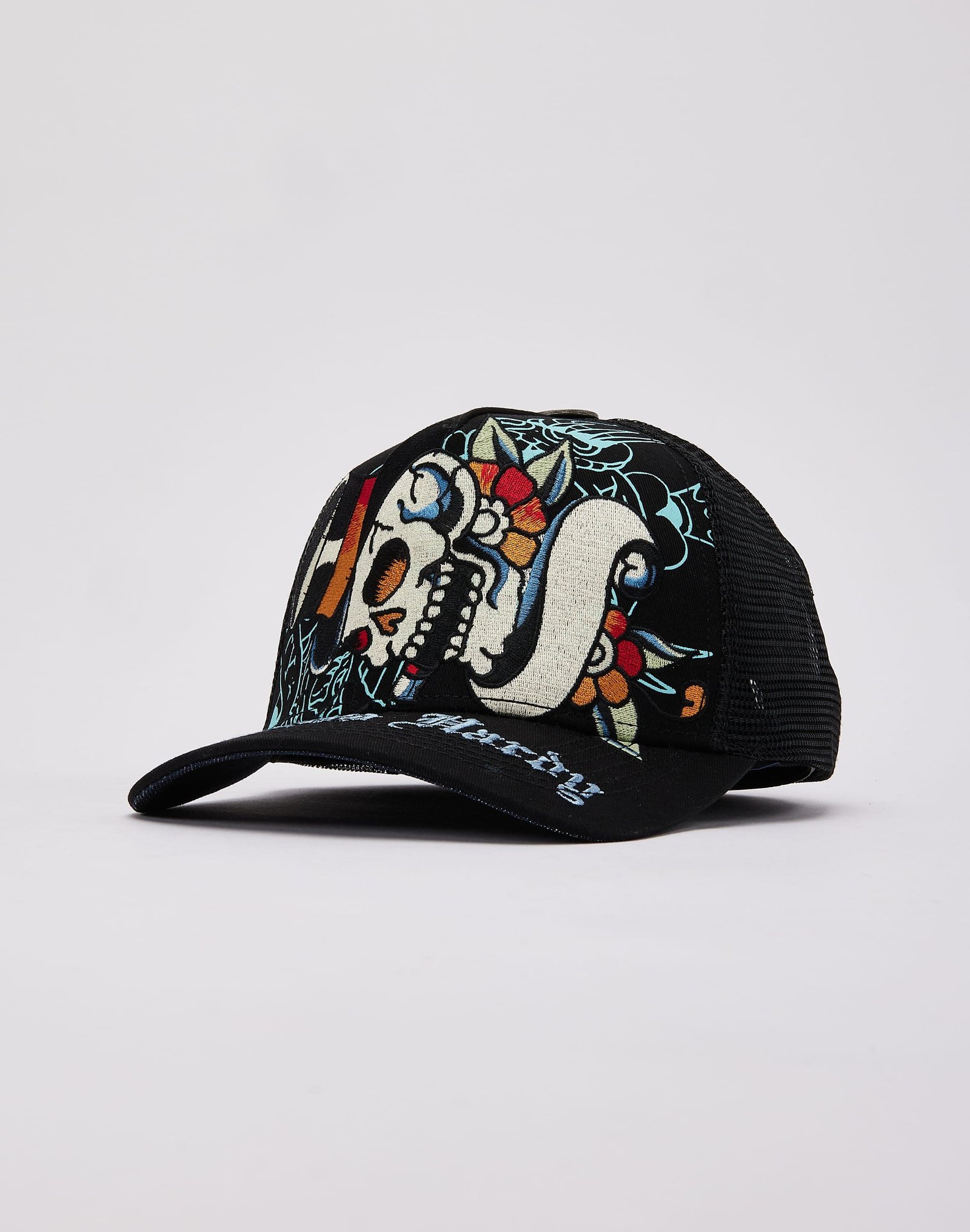 Ed Hardy Tiger Skull Trucker Hat