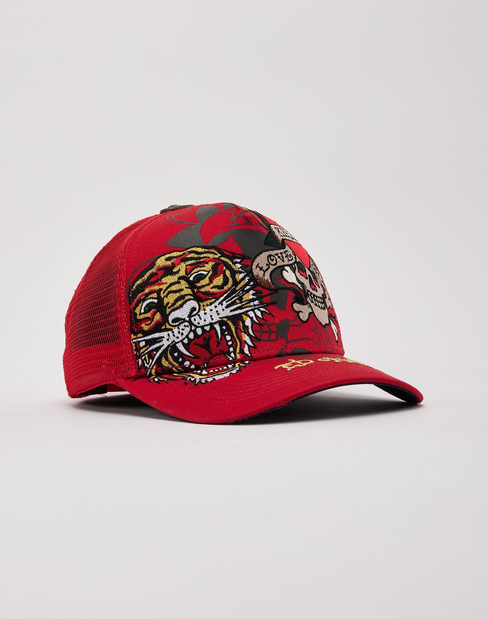 Ed Hardy Tiger Skull Trucker Hat - Image 3