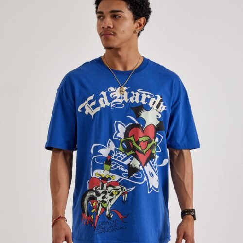 Ed Hardy Cross Heart Boxy Tee