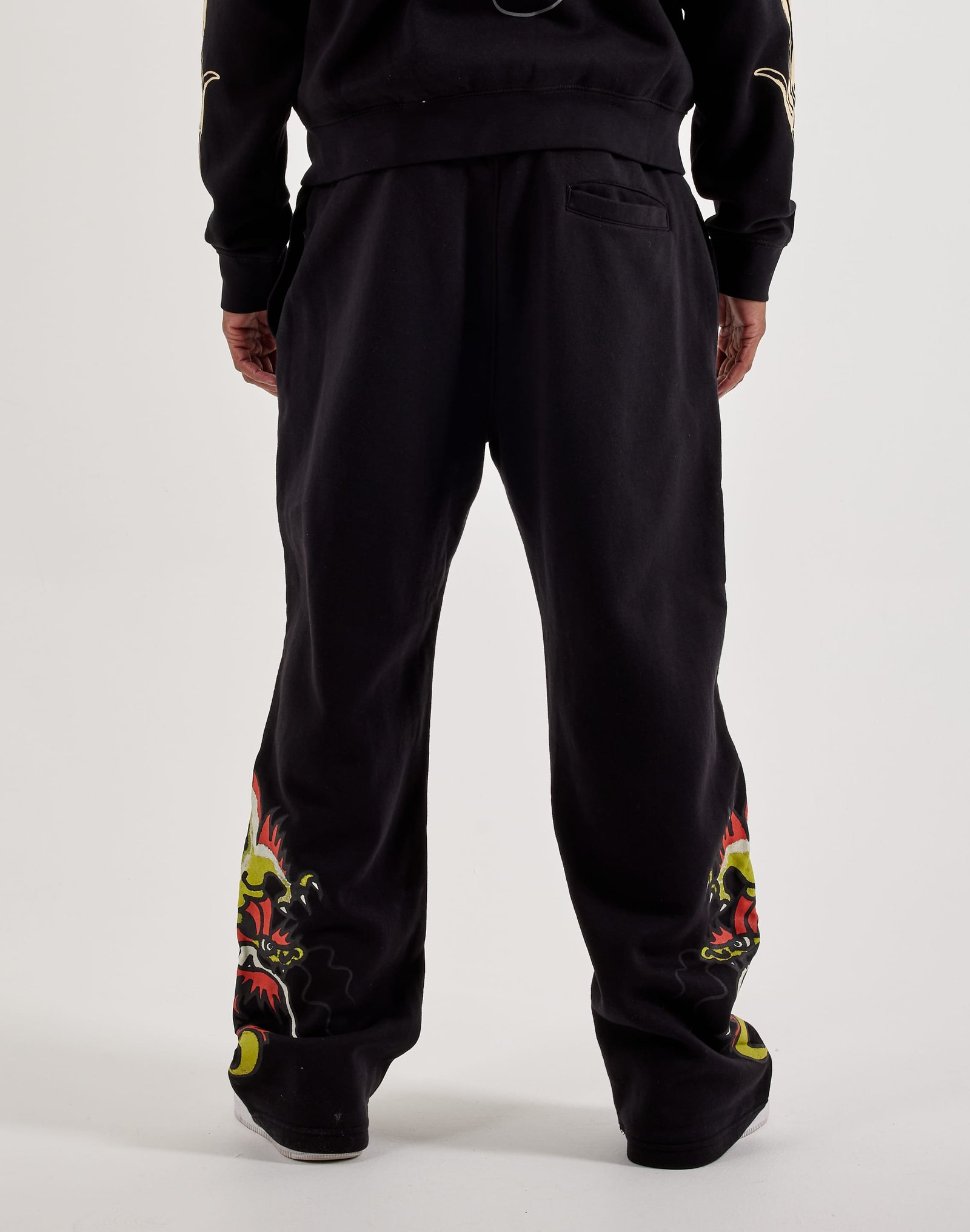 Ed Hardy Dragon Skull Baggy Fleece Sweatpants - Image 4