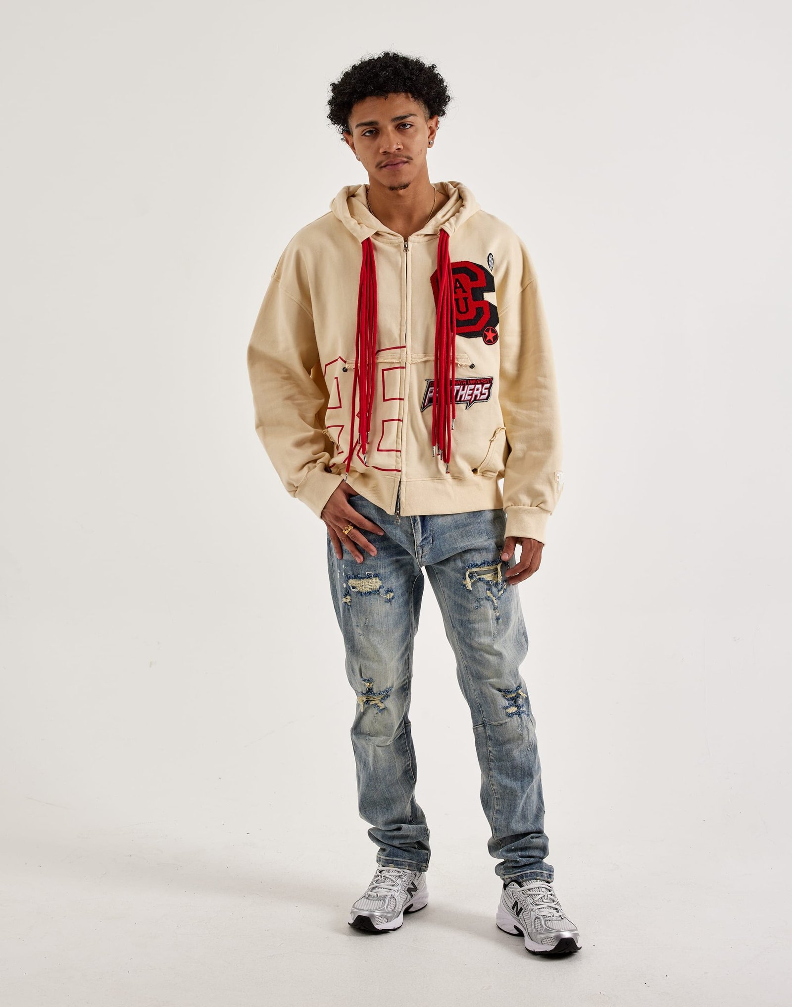 For The Fan Clark Atlanta University Honor Full-Zip Fleece Hoodie - Image 5