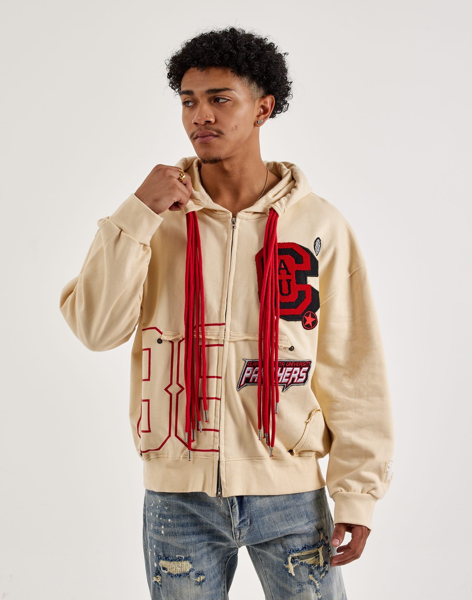 For The Fan Clark Atlanta University Honor Full-Zip Fleece Hoodie