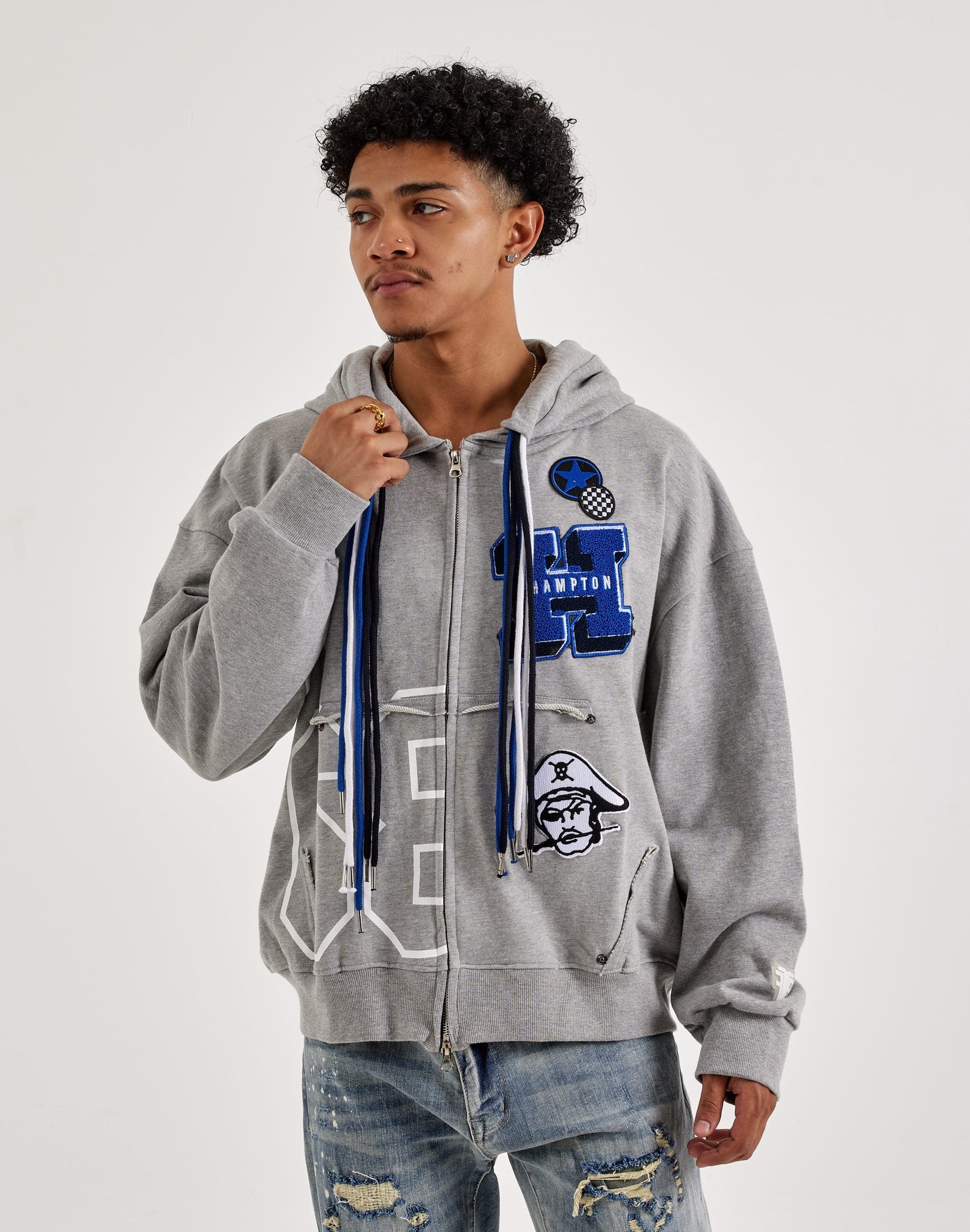 For The Fan Hampton University Home By The Sea Honor Full-Zip Fleece Hoodie