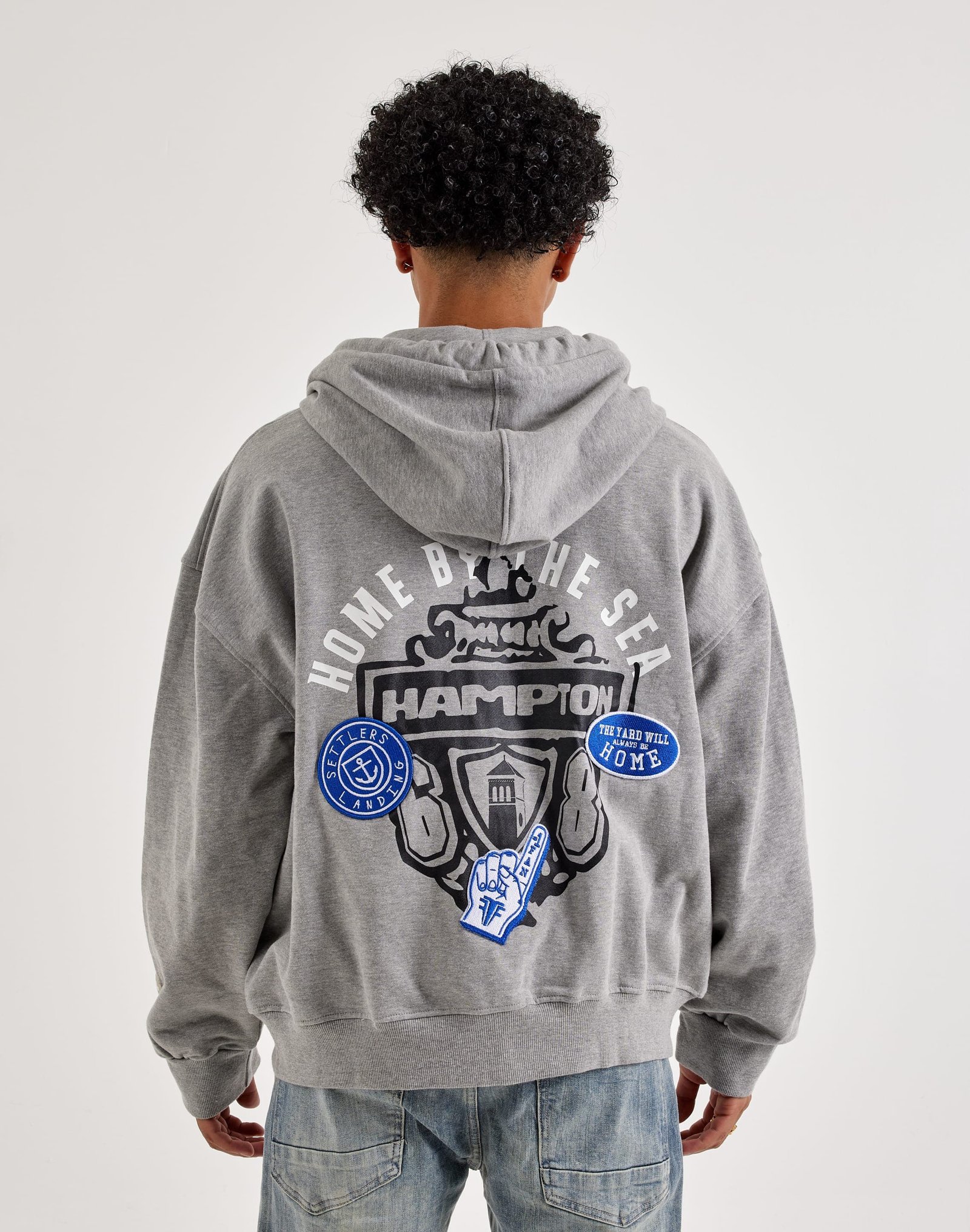 For The Fan Hampton University Home By The Sea Honor Full-Zip Fleece Hoodie - Image 2