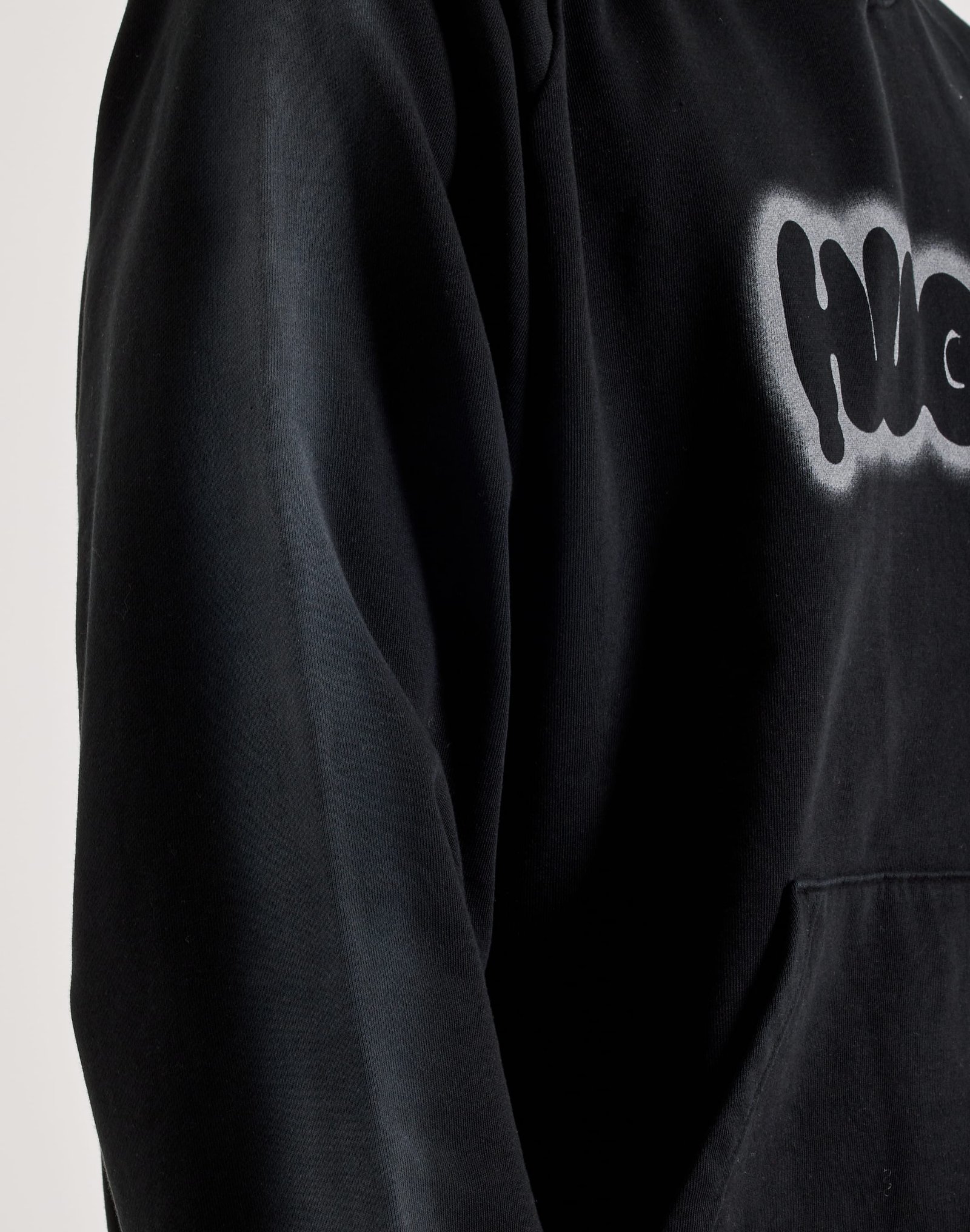 Hugo Nuneony Acid Wash Graffiti Fleece Hoodie - Image 3