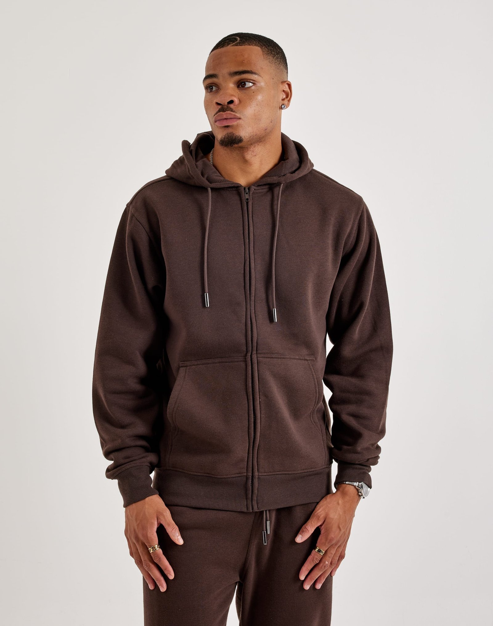 DH Essentials Basic Full-Zip Fleece Hoodie