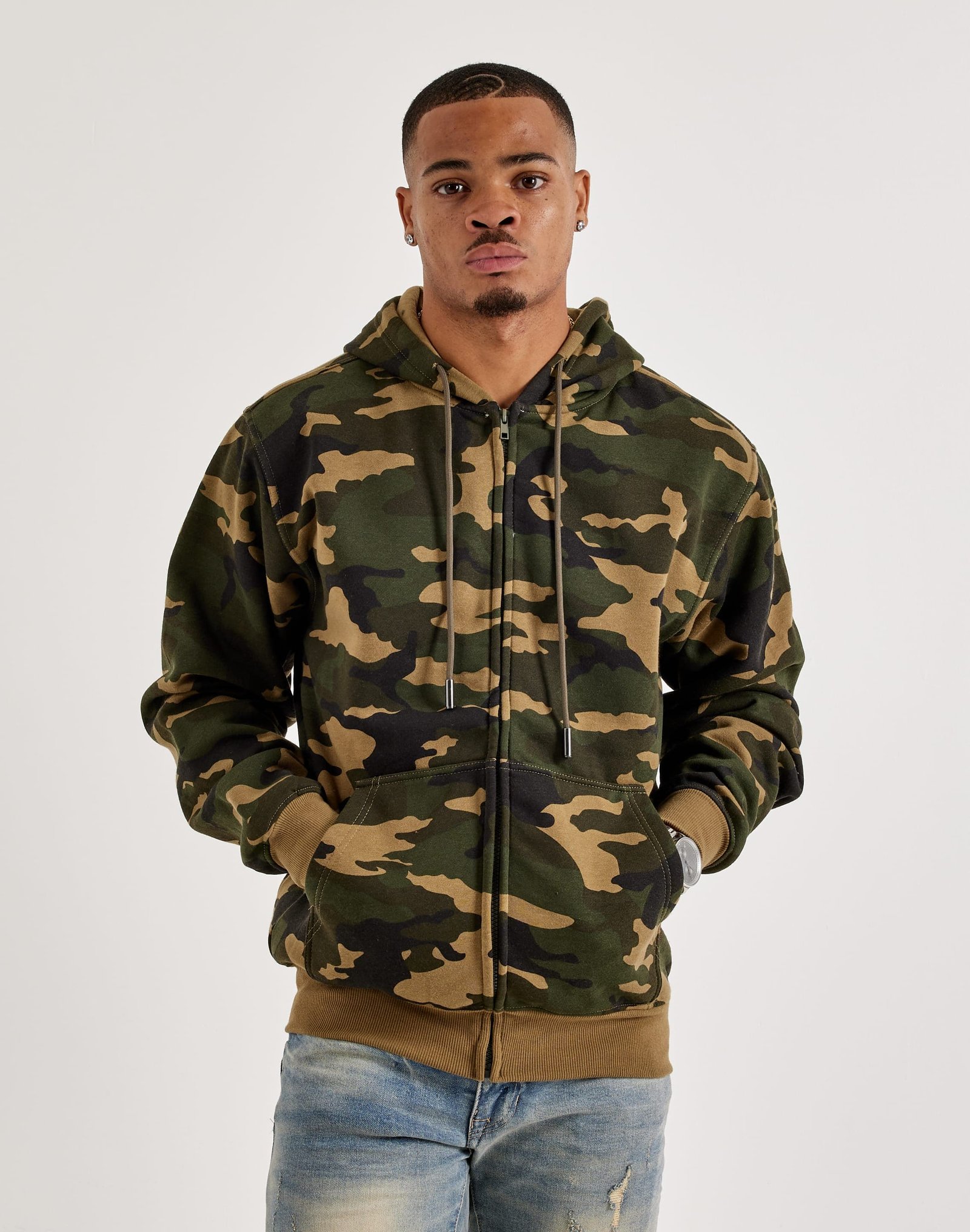 DH Essentials Basic Full-Zip Fleece Hoodie