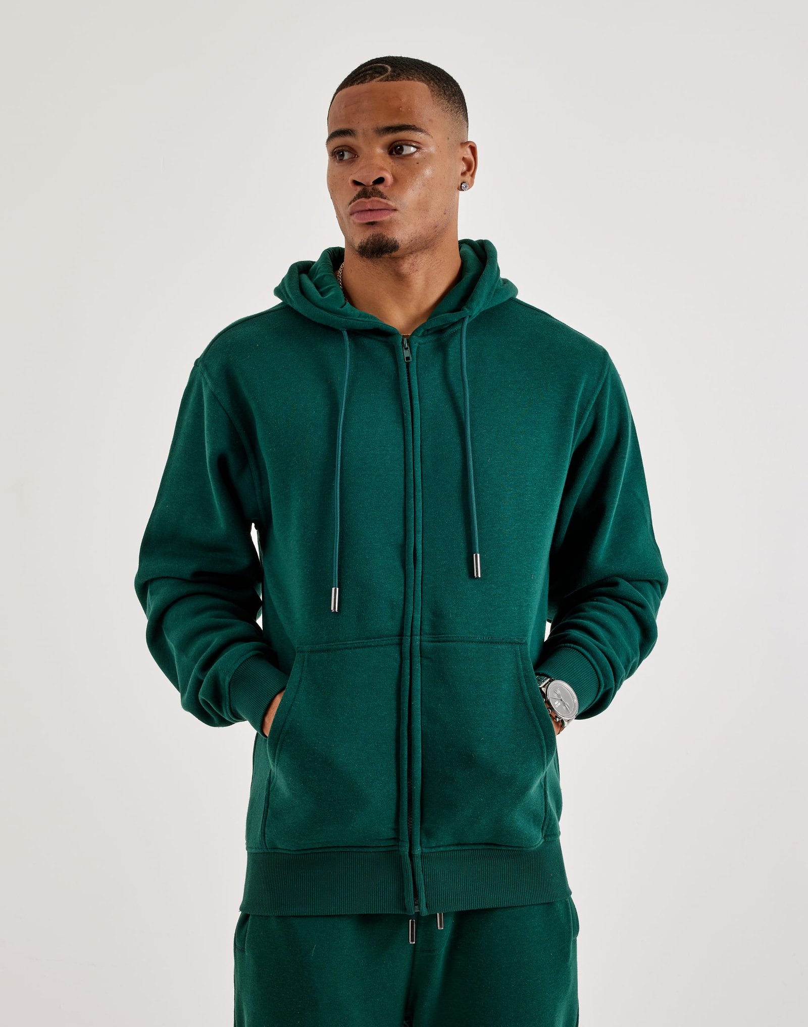 DH Essentials Basic Full-Zip Fleece Hoodie