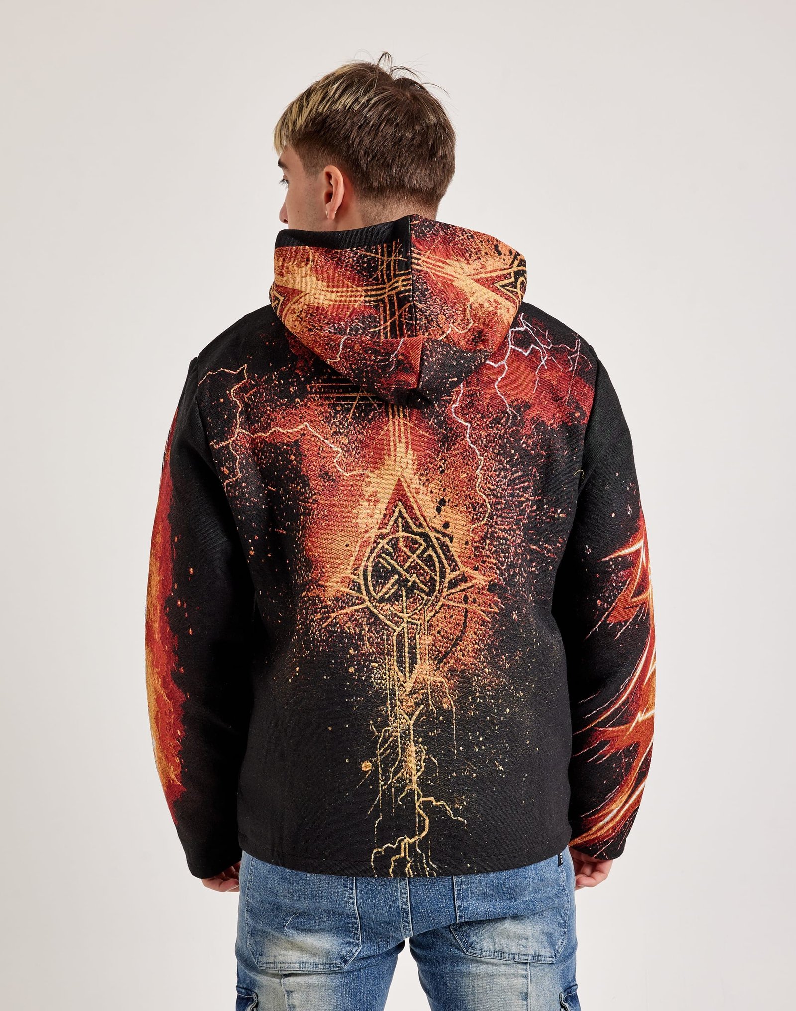 Majestik Death Card Rhinestone Tapestry Hoodie - Image 4