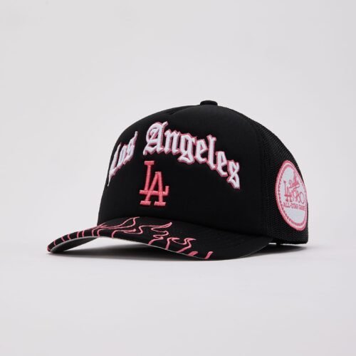 Mitchell & Ness MLB Los Angeles Dodgers Flames Trucker Hat