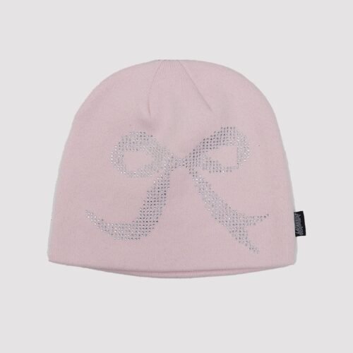 Sheisty Rhinestone Bow Logo Beanie