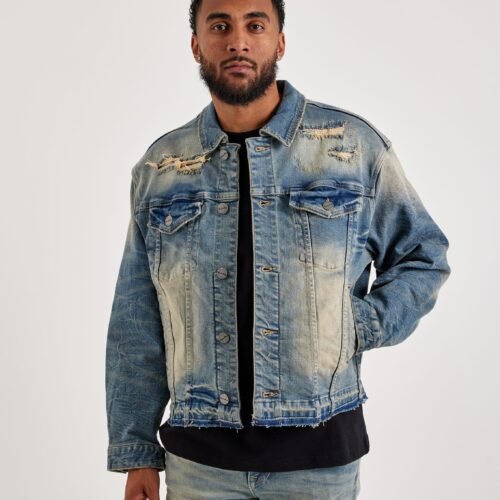 Smoke Rise Distressed Denim Jacket