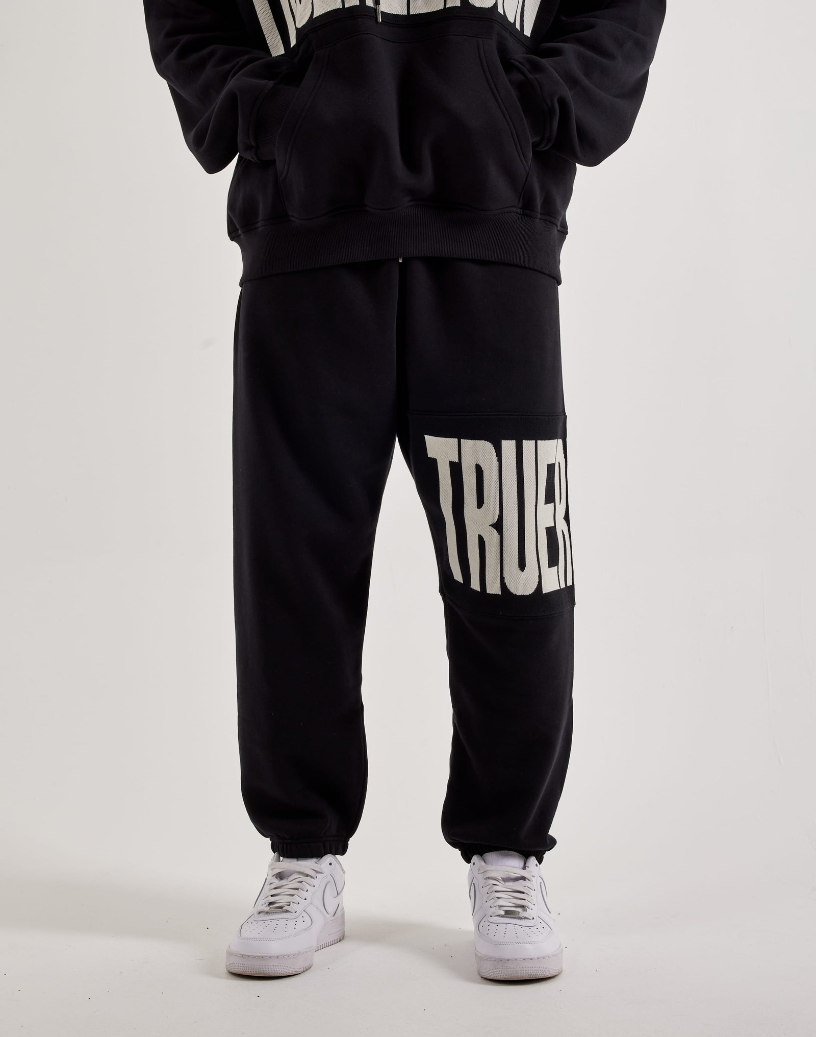 True Religion Knit Panel Fleece Joggers